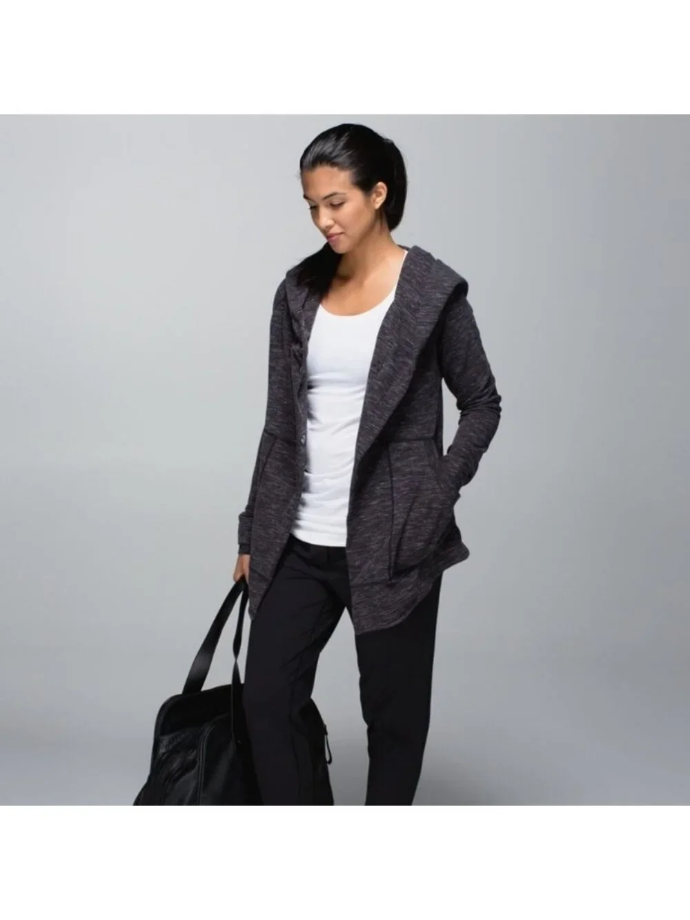 Lululemon Find Your Centre Wrap Heathered Marled Black / Black